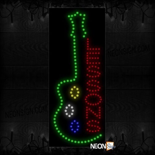 Lessons And Guitar Logo LED Bulb