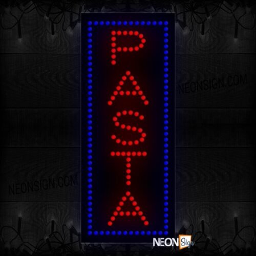 Vertical Pasta With Blue Border LED Bulb