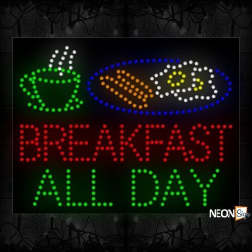 Breakfast All Day with logo LED Bulb