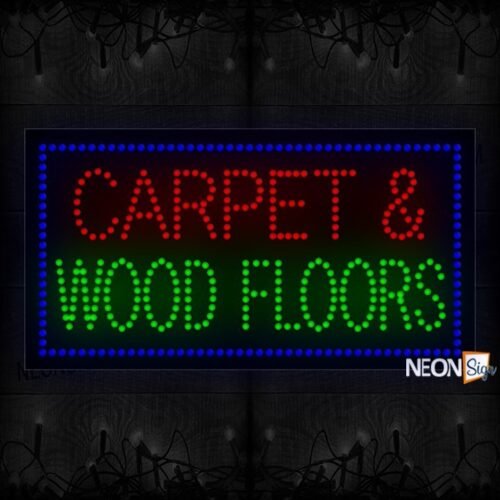 Carpet & Wood Floors With Border LED Bulb
