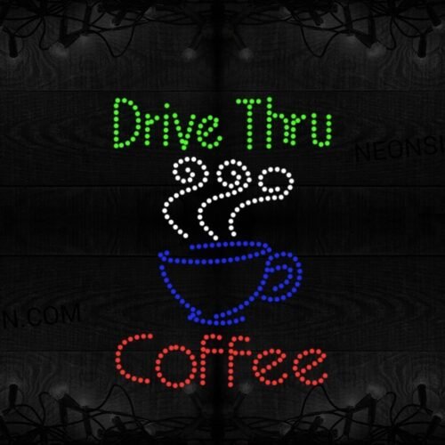 Drive-Thru Coffee With Steam LED Bulb