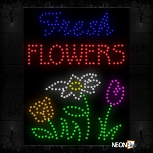 Fresh Flowers With Flower Logo LED Bulb