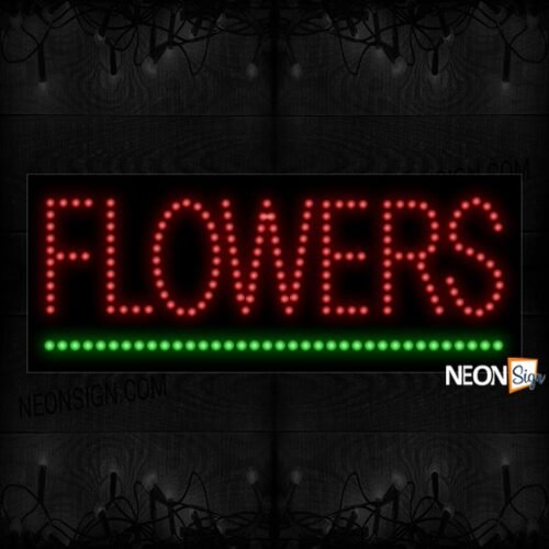 Flowers With Green Line LED Bulb