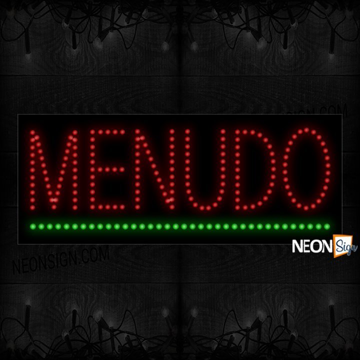 Menudo With Blue Underline LED Bulb