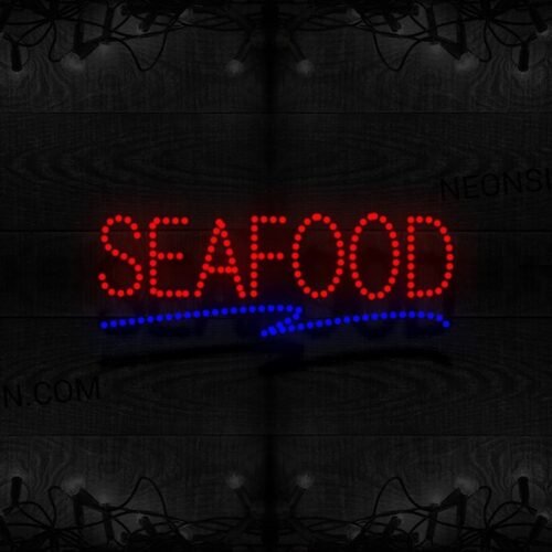 Seafood All Caps Simple Text LED Bulb