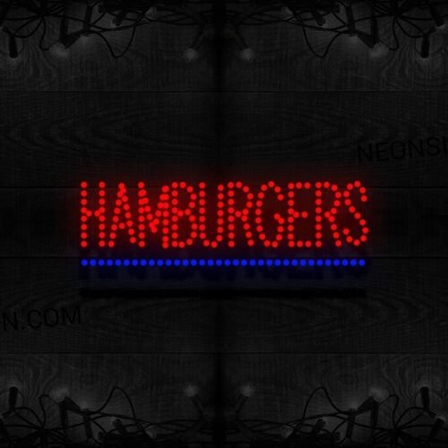 Hamburgers With Blue Underline LED Bulb