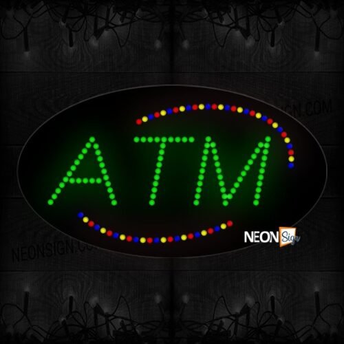 Atm With Colorful Curve Line LED Bulb
