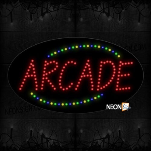 Arcade With Multi-Colored Curve Lines LED Bulb
