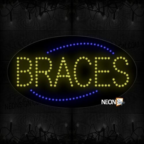 Braces With Blue Arc Border LED Bulb
