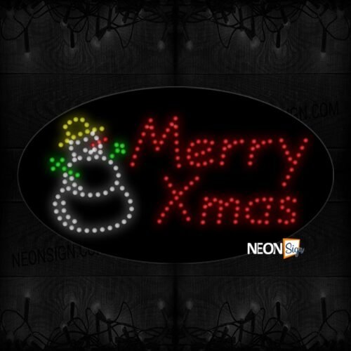 Merry Xmas With Snow Man LED Bulb