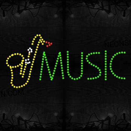 Music With Saxophone Logo LED Bulb