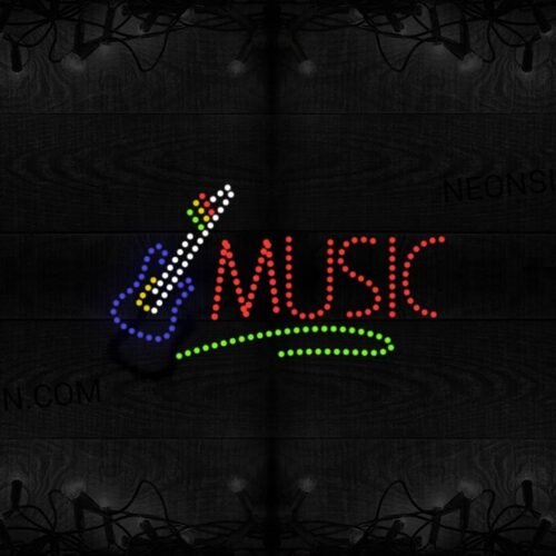 Music With Guitar Without Border LED Bulb