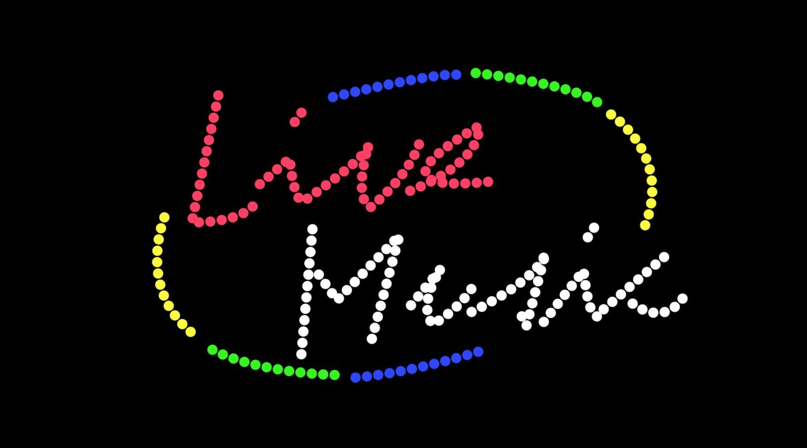Live Music With Multicolored Border LED Bulb