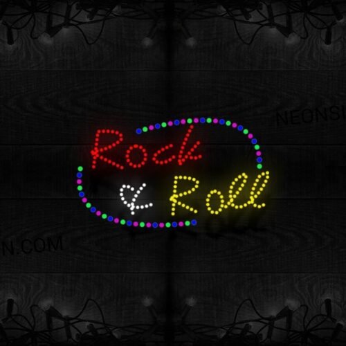 Rock And Roll Cursive Text LED Bulb