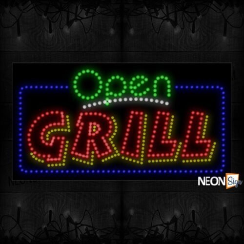 Open Grill With Blue Border LED Bulb