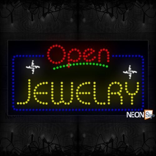 Open Jewelry With Blue Border LED Bulb