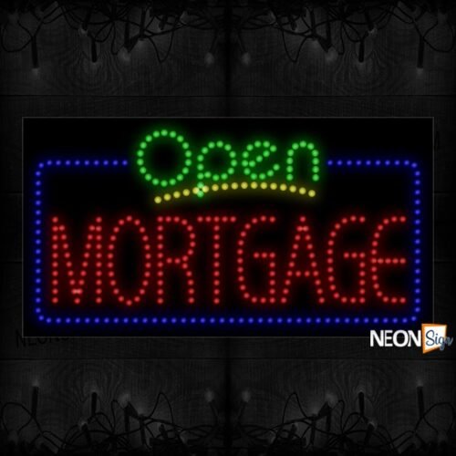 Open Mortgage With Blue Border LED Bulb