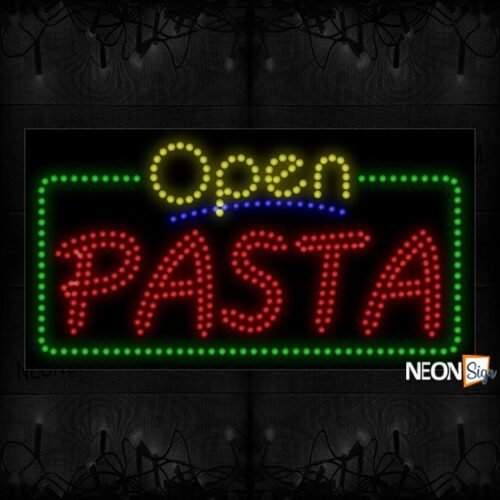Open Pasta(Double Stroke) With Green Border LED Bulb