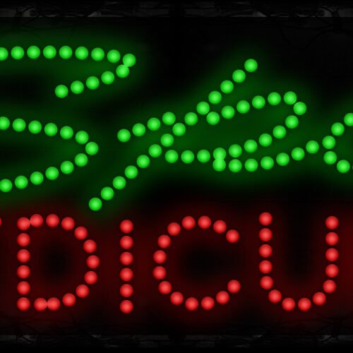 Image of Spa Pedicure in green and red LED Bulb