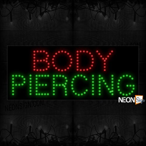 Image of Body Piercing LED Bulb Sign