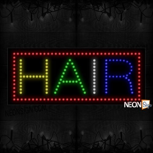 Image of Colorful Hair With Red Border LED Bulb