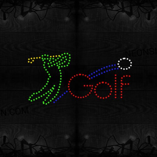 Image of Golf With Man Playing LED Bulb