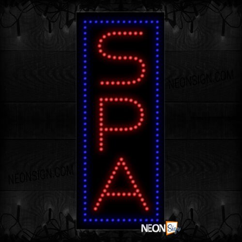 Image of Spa Vertical With Blue Border LED Bulb