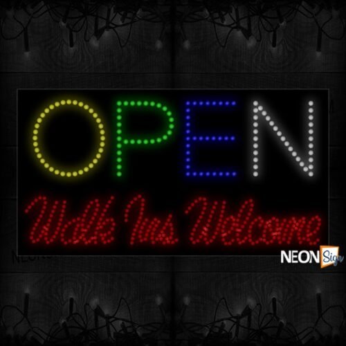 Image of Colorful Open Walk Ins Welcome LED Bulb