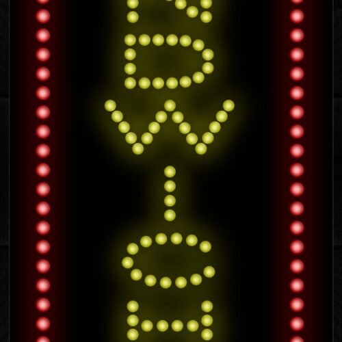 Image of Vertical Sandwiches With Red Border LED Bulb