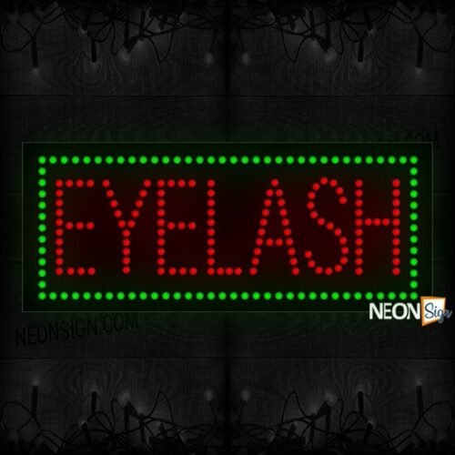 Image of Eyelash With Green Border LED Bulb