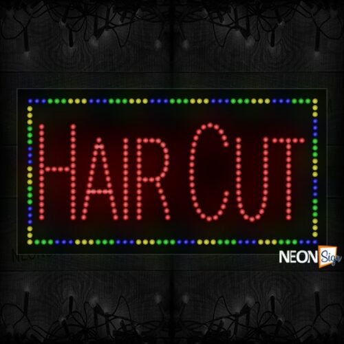 Image of Haircut With Colorful Border LED Bulb