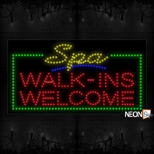 Image of Spa Walk-Ins Welcome With Green Border LED Bulb