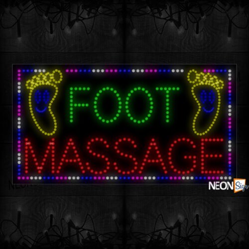 Image of Foot Massage With Happy Feet With Multi-Colored Border LED Bulb