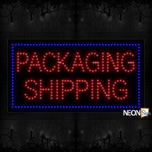 Image of Packaging Shipping With Blue Border LED Bulb