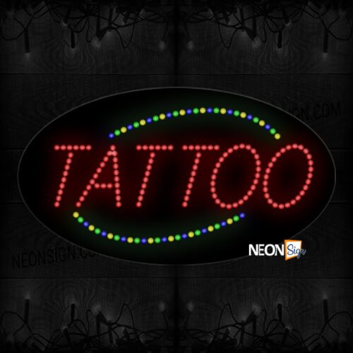 Image of Tattoo Red Text LED Bulb