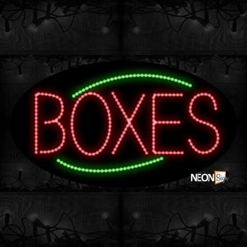 Image of Boxes With Green Arc Border LED Bulb
