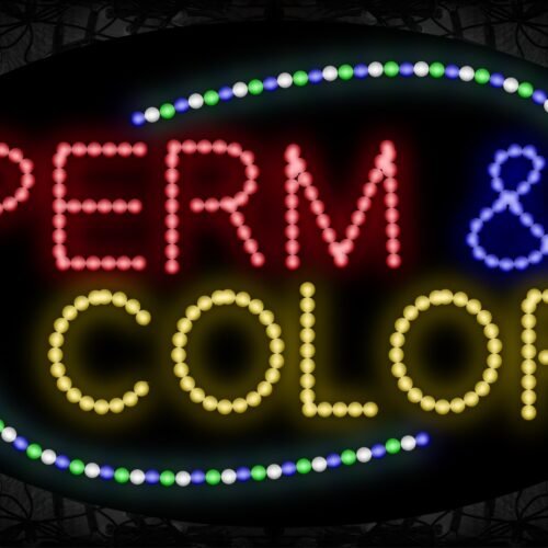 Image of Perm & Color With Colorful Arc Border LED Bulb