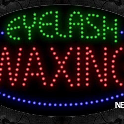 Image of Eyelash Waxing With Blue Ellipse LED Bulb