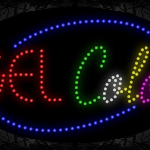 Image of Gel Color With Blue Arc Border LED Bulb