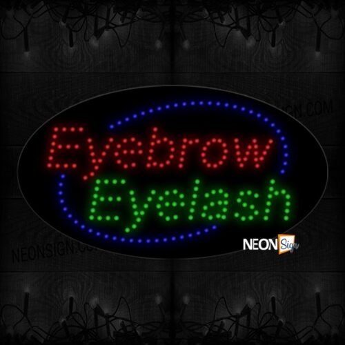 Image of Eyebrow Eyelash With Blue Oval Border LED Bulb