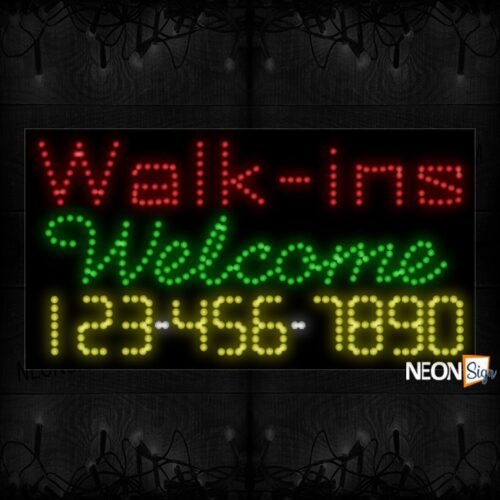 Image of Walk-Ins Welcome And Phone Number LED Bulb