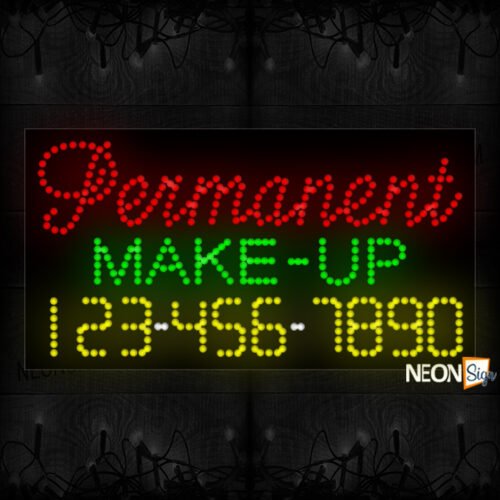 Image of Permanent Makeup LED Bulb Sign