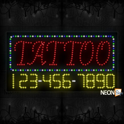 Image of Tattoo With Phone Number LED Bulb