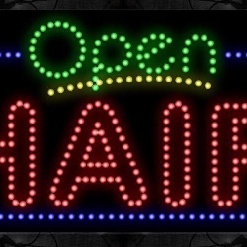Image of Open Hair With Blue Border LED Bulb