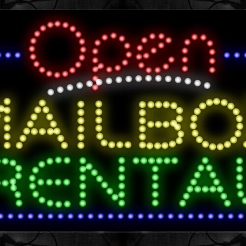 Image of Open Mailbox Rental With Blue Border LED Bulb
