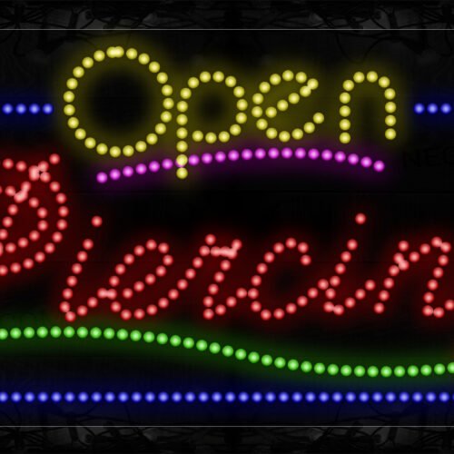 Image of Open Piercing With Blue Wave Border LED Bulb