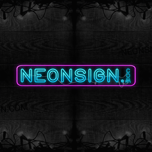 Lounge In Yellow With Colorful Arc Border Neon Sign